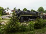 CN 6077 - "Bullet Nose Betty" at a museum next to the tracks in Capreol